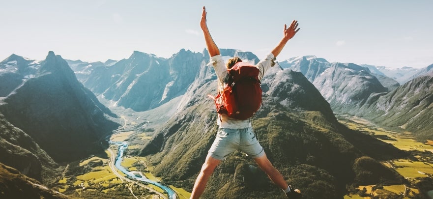 Hiker on a mountain